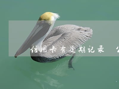 信用卡有逾期记录 公务员 信用卡有逾期记录 公务员